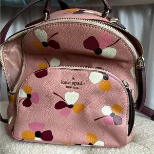 Kate Spade Pink and Multicolor Floral Backpack